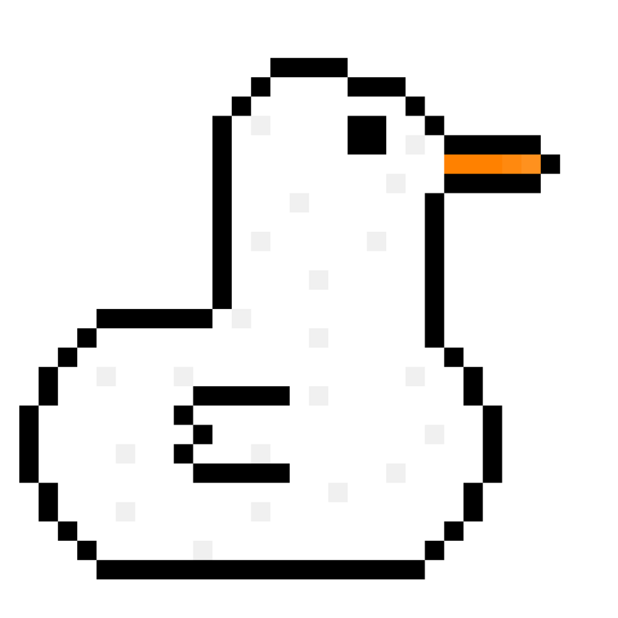 Pixel art duck